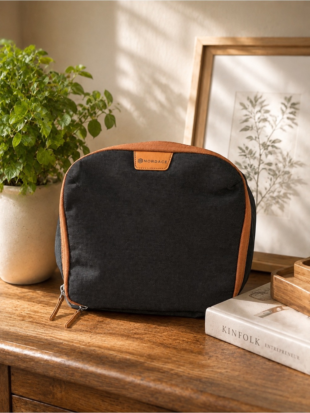 Nordace Travel Toiletry Bag in Black and Brown